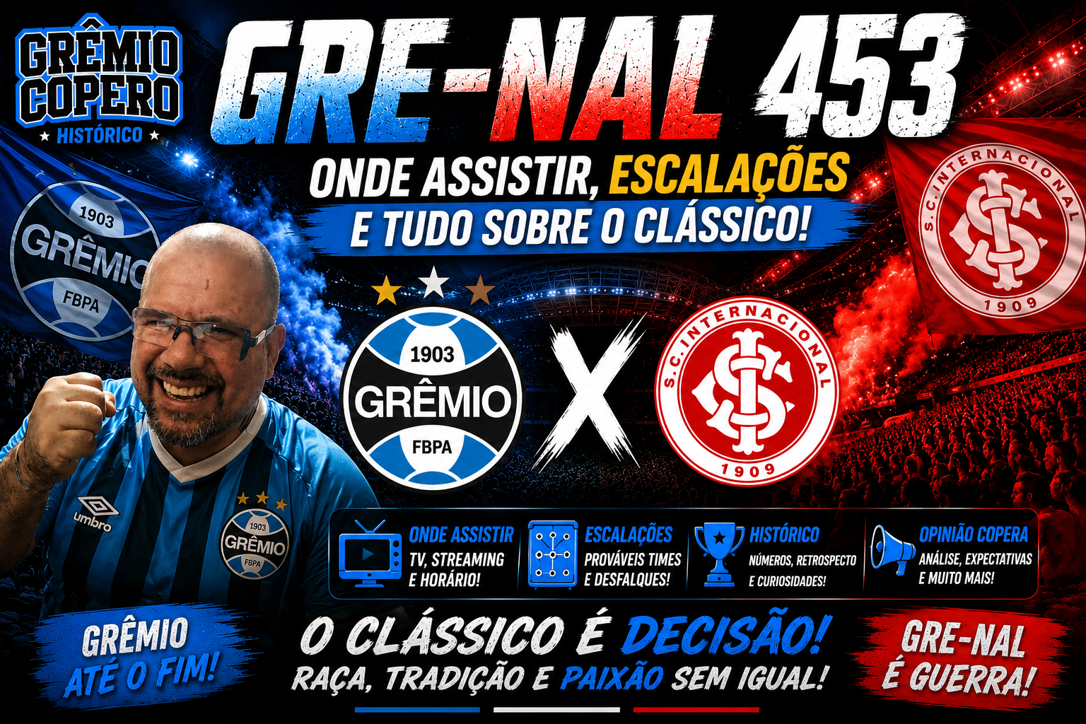 Gre-Nal 453 na Copa do Brasil: onde assistir ao vivo, horário e prováveis escalações de Inter x Grêmio 1 Gre-nal 453