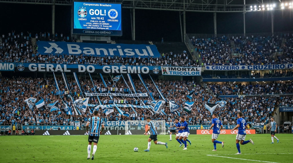 Grêmio x Cruzeiro: onde assistir, escalações e arbitragem 2 Grêmio x Cruzeiro para a partida da 31ª rodada do Campeonato Brasileiro de 2026, na Arena do Grêmio.
